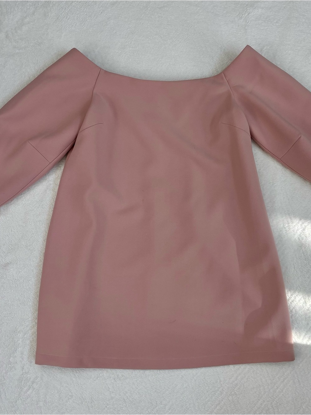 BCBGMaxAzria Dusty Pink Off-Shoulder Mini Dress